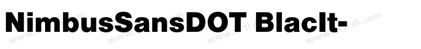 NimbusSansDOT BlacIt字体转换